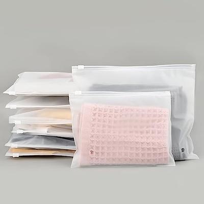 Plastic Bags for Clothes,YACEYACE 100pcs 7 x 11 inch Zipper Frosted Bags for Clothes T-Shirt Bags Clothing Bags Zipper Plastic Packing Bags Poly