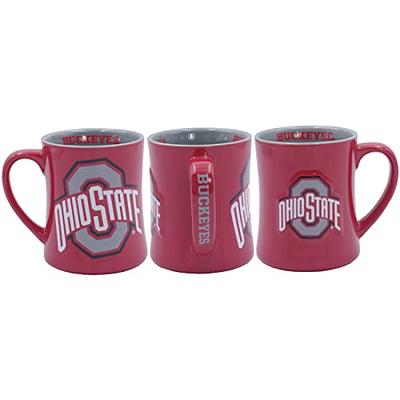 Ohio State Red Mug w/Multiple Logos. 16oz