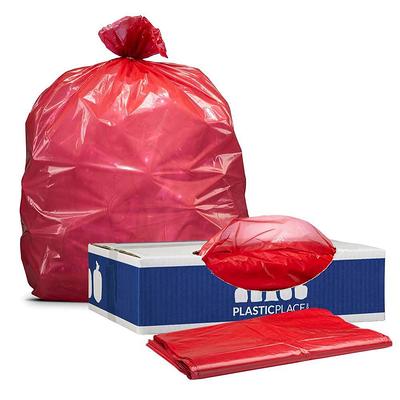 Plasticplace 32-33 Gallon High Density Trash Bags - Clear, Case of 250 Bags