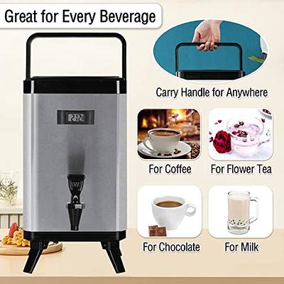 Stainless Steel Insulated Beverage Dispenser Hot & Cold Tea Water Dispenser  12L 