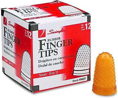 PATIKIL Rubber Finger Tips, 2 Set Silicone Thumb Fingertip Protector Finger  Grips Thimble for Office Counting Sorting Sewing, Blue Multi Size Assorted