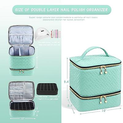 Double Layer Nail Polish Storage Bag Portable Carrying Case Holds 30  Bottles Cosmetic Organizer for Fingernail Polish - Walmart.com