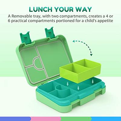 Caperci Versatile Kids Bento Lunch Box - Leakproof 6-Compartment Children's  Lunch Container with Removable Compartment - Ideal Portions for Ages 3 to  7, BPA-Free Materials (Green) - Yahoo Shopping