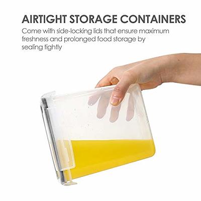 Airtight Food Storage Containers with Lids Plastic Dry Food Canisters for  Cereal Flour Sugar Kitchen Pantry Organization Storage