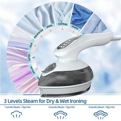 Micro Steam Iron Mini Ironing Machine Portable 2-in-1 Pp Travel