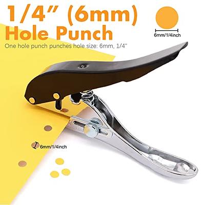 Jeemiter Hole Punch 1/4 inch 6mm Single Hole Punch,Heavy Duty Hole Puncher  Single,Paper Punch Portable Hand Held Long Hole Punch for Tags Paper Cards  Plastic Cardboard - Yahoo Shopping