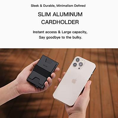 Pop-out RFID Card Holder Slim Aluminum Wallet Elasticity Back Pouch ID  Credit Card Holder Blocking Protect Travel ID Cardholder
