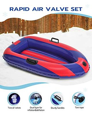 QPAU Inflatable Snow Sled, Heavy Duty Snow Tube with Reinforced Handles,  Snow Sleds for Kids and Adults Winter Toys Gifts, Toboggan for Family  Outdoor Sledding - Yahoo Shopping