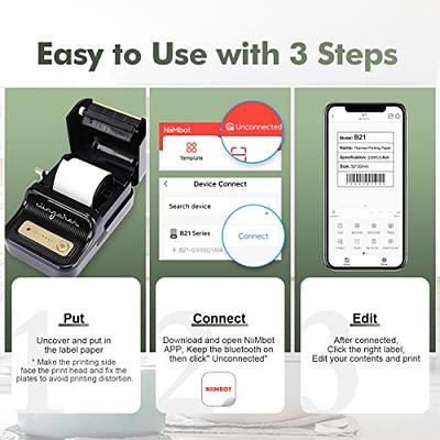 Nimbot B21 Mini Barcode Bluetooth Protable Pocket Bar Code Price Tag  Thermal Label Printer Sticker Free APP