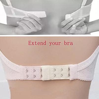 Women's Soft Back Lingerie Band Extender Stretchy Bra Strap Extenders with  1 Hooks