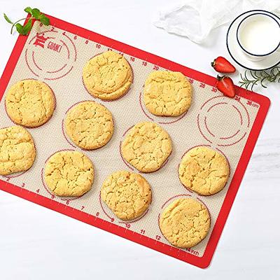 Macaron Silicone Baking Mat Set 2 Half Sheet Non-Stick Thick Reusable  Baking Mats BPA Free Professional Grade Silicone Cookie Sheet Bakeware Mat  for