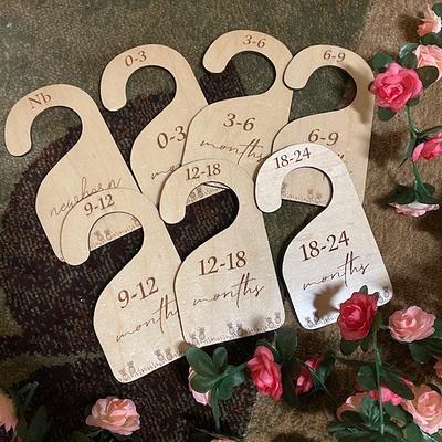 Baby Closet Dividers Infant Clothing Hangers Nursery Clothes Hanger Baby  Shower Gift Wooden Hangers Milestones 