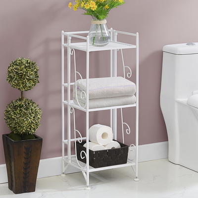 44.75 Xtra Storage 4 Tier Folding Metal Shelf Black - Breighton Home :  Target