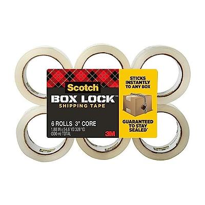 Scotch Box Lock Shipping Packing Tape, 1.88 in x 54.6 yds, Clear, 3/Pack  (3950-3)