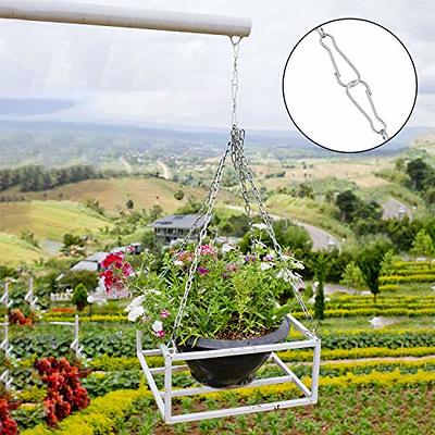Swivel Hooks for Hanging Plant, Heavy Duty Dual 360°Swivels Rotating Hook  for Hanging Flower Basket, Bird Feeders, Wind Chimes, 2 Pack