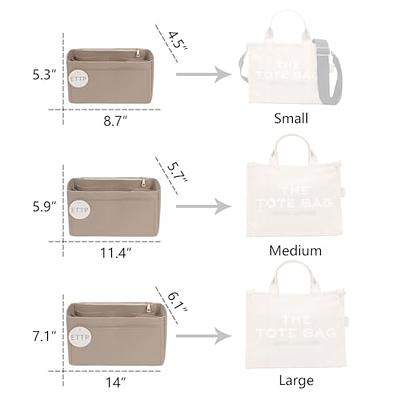 ETTP Purse Organizer Insert For Handbags, Tote Bag Organizer Insert,  Compatible with Marc Jacobs Tote and Onthego (Large, Beige) - Yahoo Shopping