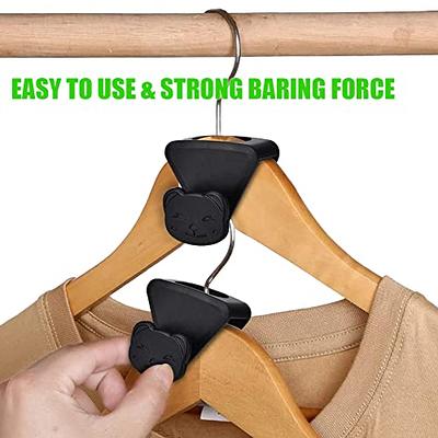 Space Saving Hanger Hooks Clothes Hanger Connector Hooks AS-SEEN-ON-TV,  18PCS Triangle Hooks for Saving Closet Space Closet Organizers Space Savers