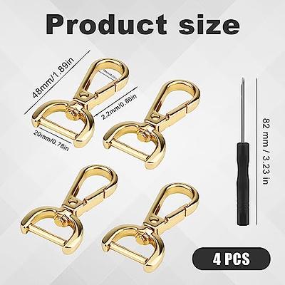 4pcs Snap Hook Swivel Clasp, 0.8in D-Rings Swivel Snap Hooks with