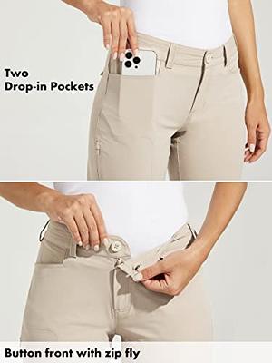 Women's Golf Pants, Water-Resistant Lightweight Hiking Pants with