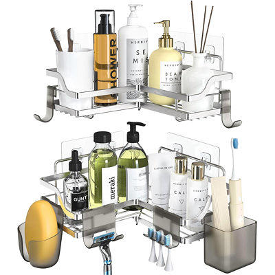 Rebrilliant Liva Adhesive Stainless Steel Shower Caddy