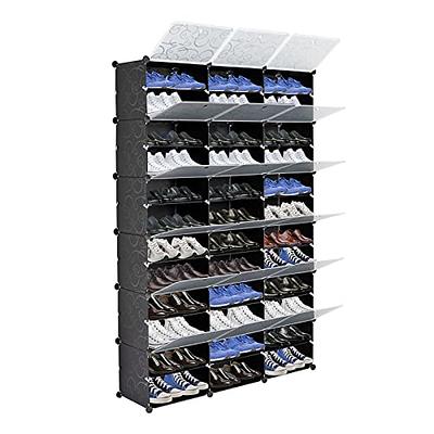 TXALWIQ 6-Tier Narrow Shoe Organizer, Adjustable Cubby Shoe Rack