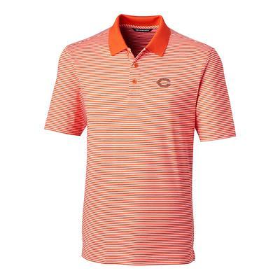 Cincinnati Bengals Cutter & Buck Big Tall Forge Pencil Stripe Polo - Orange