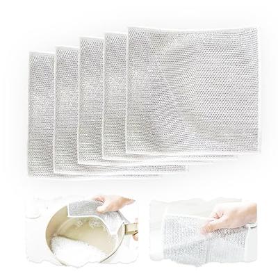 YSGBYSG Wire Dishwashing Rag, Multifunctional Non-Scratch Wire Dishcloth,  Double Stainless Steel Scrubber, Multipurpose Wire Dishwashing Rags for Wet