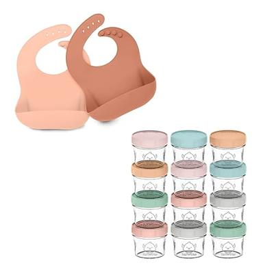KeaBabies 2-Pack Silicone Bibs For Babies 12-Pack Glass Baby Food Freezer  Containers - Silicone Baby Bibs for Eating, 4oz Containers with Lids,  Food-Grade Pure Silicone Bib - Yahoo Shopping