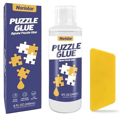 Jigsaw Puzzle Glue Clear with Sponge Head, Quick Drying, Bright and  Water-Soluble Puzzle Glue, fits for 1000 Pieces Jigsaw Puzzles, Puzzle Glue  for