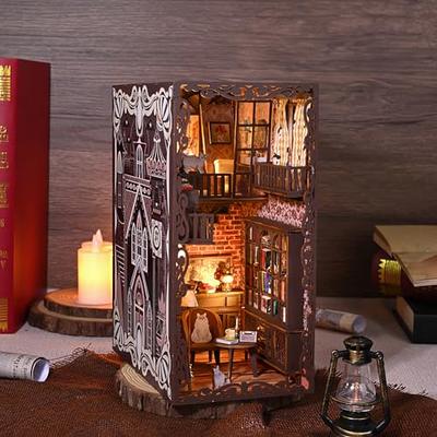 1: 24 DIY Miniature Dollhouse Kit Forest Times Shabby Chic Cottage Cabin  House With Light and Music Box Model Making Craft Supply 