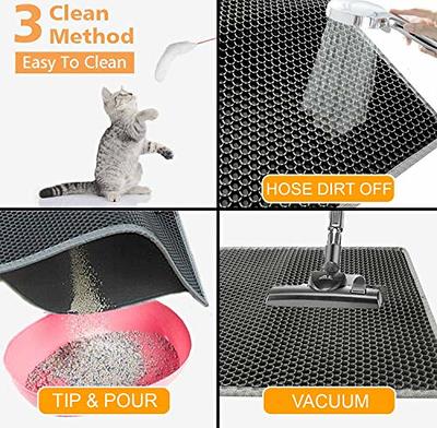Cat Litter Mat, Kitty Litter Trapping Mat, Honeycomb Double Layer Mats,  Urine Waterproof, Easy Clean, Scatter Control, Catcher Litter Tray Box Rug  Carpet,litter Trapping Mat With Honeycomb Double Layer  Design-waterproof-easy To Clean