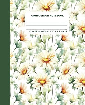 Composition Notebook Wide Ruled: Aesthetic Cute Flowers, Lined Paper  Journal for Teen Girls, Kids and Students - Yahoo Shopping