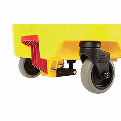 WaveBrake 35 Qt. 2.0 Side-Press Mop Bucket with Drain, Yellow