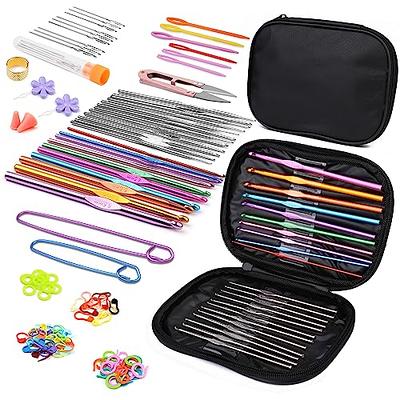 IMZAY 110 Pcs Crochet Needles Set, Crochet Hooks Kit with Storage Case,  Ergonomic Knitting Needles Blunt Needles Stitch Marker DIY Hand Knitting  Craft Art Tools for Beginners-Black - Yahoo Shopping