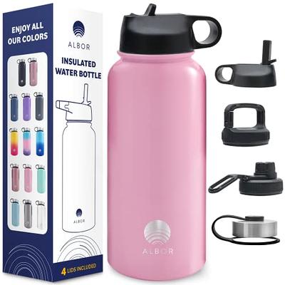 Takeya 64oz Actives Insulated Stainless Steel Water Bottle with Straw Lid and Extra Large Carry Handle - Pink