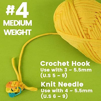 3 Pack Beginners Crochet Yarn, Green Blue Purple Yarn for Crocheting  Knitting Beginners, Easy-to-See Stitches, Chunky Thick Bulky Cotton Soft  Yarn for