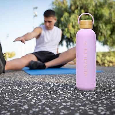 MUNATUDE Insulated Water Bottle - Insulated Water Bottle 24oz With Handle  Leak Proof Water Bottles With Bamboo Lid, Stainless Steel Gym & Sport  Insulated Thermos For Men & Women (Lavender) - Yahoo Shopping