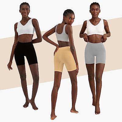 YADIFEN 3 Pack Women Seamless Slip Shorts Stretch High Waist Yoga Bike Short  Boyshort Panties for Under Dress - Yahoo Shopping