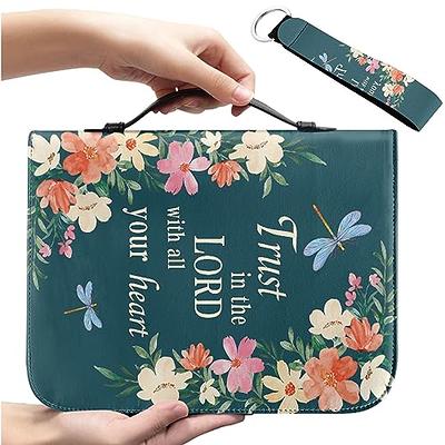  Hinthetall Bible Covers Bible Case for Women Girls Trust in The  Lord with All Your Heart Poster Bible Book Carrying Bag Kids Scripture Case  Church Bag Bible Protective with Handle Pockets 