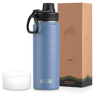ENCOOL Insulated Stainless Steel Water Bottle with Straw and Spout Lid,  Leak Proof, Cupholder Friendly, Double wall, for Sports, Gym, Travel (24oz,  Graphite) - Yahoo Shopping
