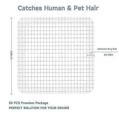 50 Pack, VIVIDLY Disposable Shower Drain Cover Hair Catcher Shower Drain  Mesh Stickers, Bathroom, Laundry, Bathtub, Kitchen, Sink, Drain, for Human  and pet Hair Catcher (Square 50 PCS) - Yahoo Shopping