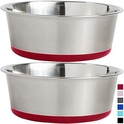 Dog Cat Bowls Stainless Steel Double Food Water Bowls Gorilla Grip Silicone  Mat