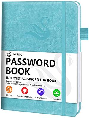 Password Book with Alphabetical Tabs，Small Password Keeper Book for Your  Password Management, Internet Password Record Books for Seniors, Password