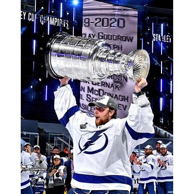 Mikhail Sergachev Tampa Bay Lightning Autographed 8 x 10 Black Jersey  Skating with Puck Photograph