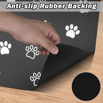 Dog Mat, Absorbent Rubber Backing Dog Mat for and Water Bowl, Quick Dry No  Stain