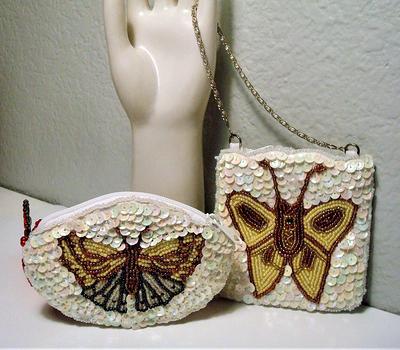 Beaded Zipper Coin Purse