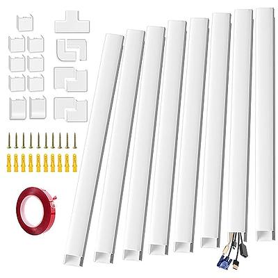 Cord Cover Wall, 31.5in TV Cord Hider for Wall Mounted TV, Large Cable  Hider TV Cable Management Kit, White Cable Raceway, TV Wire Hider for Wall