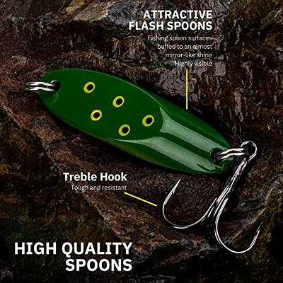 THKFISH Fishing Lures Fishing Spoons Trout Lures Saltwater Spoon Lures  Casting Spoon for Trout Bass Pike Walleye Color A, 1/8oz-5pcs - Yahoo  Shopping