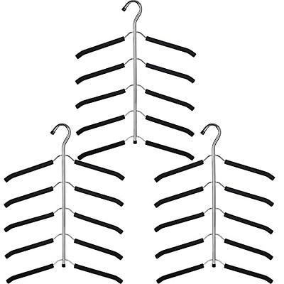 Multiple Shirt Hangers In One Space Saving Plastic 5 Pack Durable