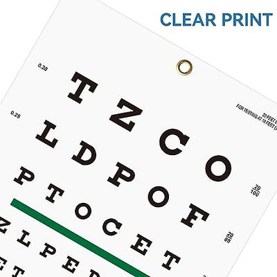 Snellen Visual Acuity Eye Chart for 10 Feet